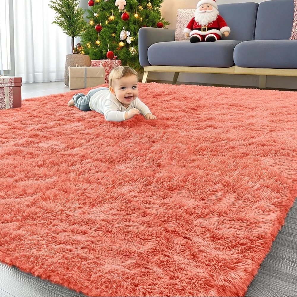Machine Washable Large Area Rugs for Living Room, Bedroom, Soft Fluffy 6'x9' new